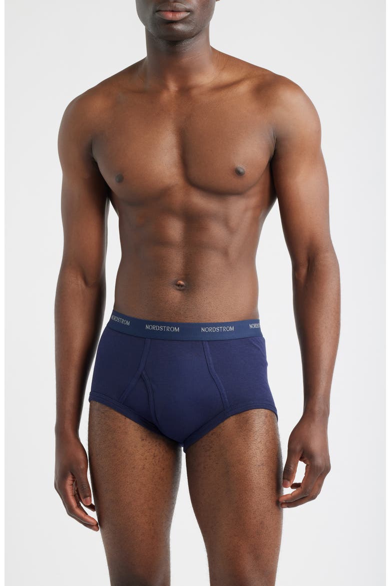 4-Pack Supima® Cotton Briefs, Main, color, NAVY DUSK