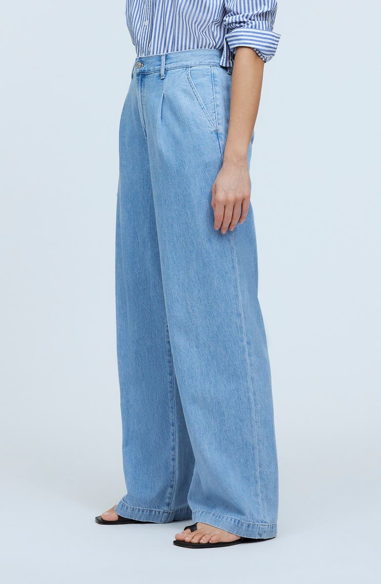 Madewell The Harlow High Waist Wide Leg Jeans, Alternate, color, Benicia Wash