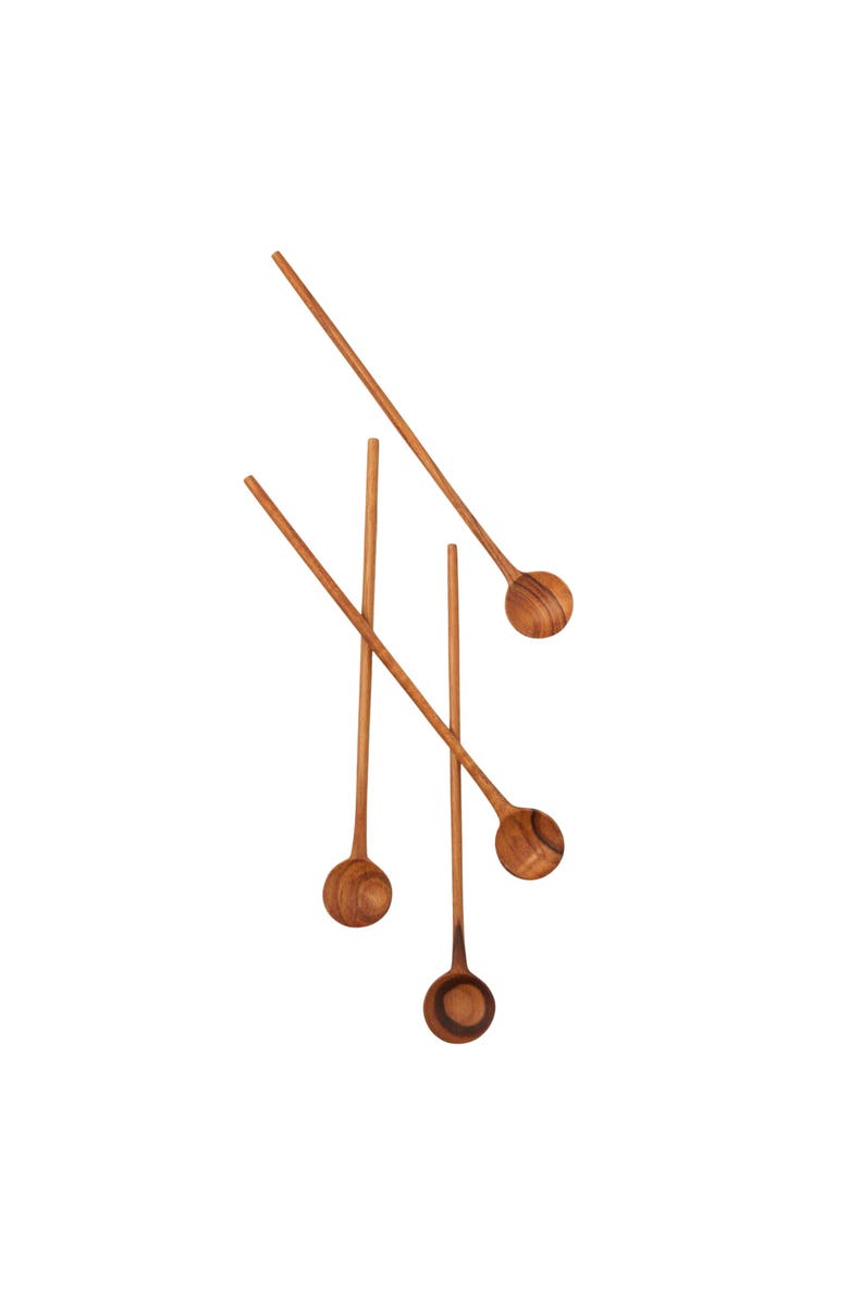 Be Home Teak Stirrers - Set of 4, Main, color, Teak