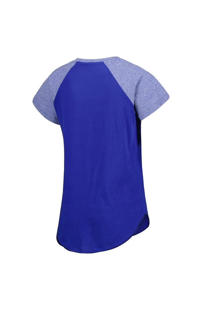 STARTER Women's Starter Blue St. Louis Blues Grand Slam Raglan Notch Neck T-Shirt, Alternate, color, 