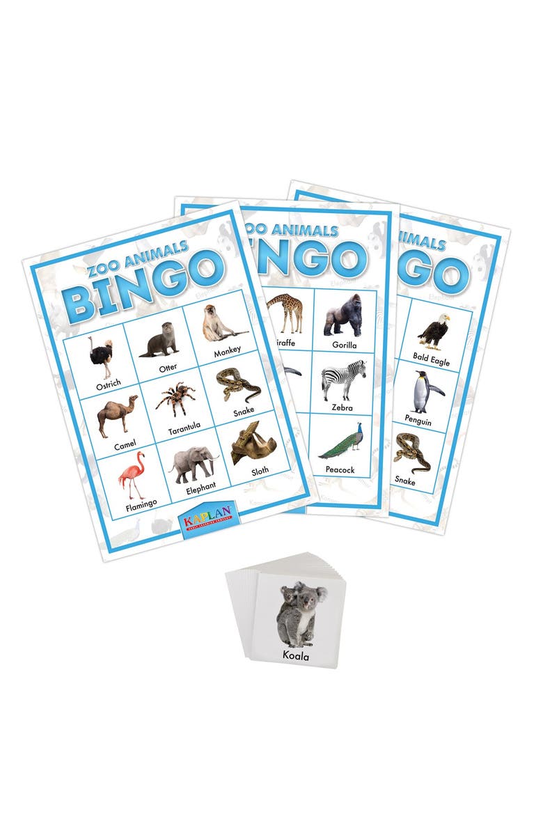 Kaplan Early Learning Company Zoo Animals Bingo Learning Game, Alternate, color, Multi