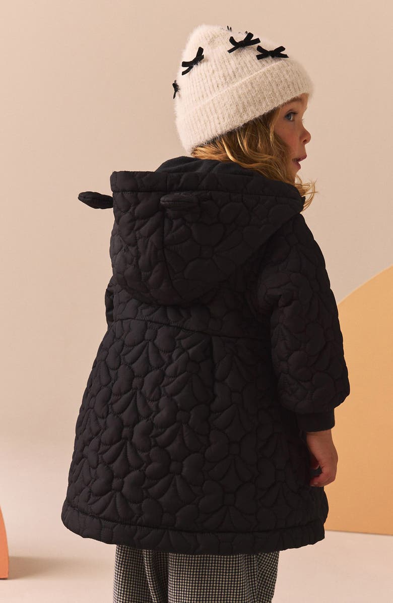 NEXT Kids' Ear Hood Peplum Coat, Alternate, color, Blue