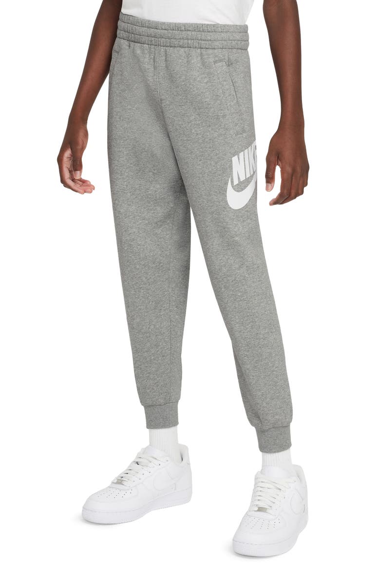 Kids' Sportswear Club Fleece Joggers, Main, color, 063 D GR H/WHITE