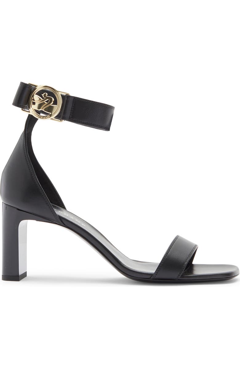 Longchamp Ankle Strap Sandal, Alternate, color, Black