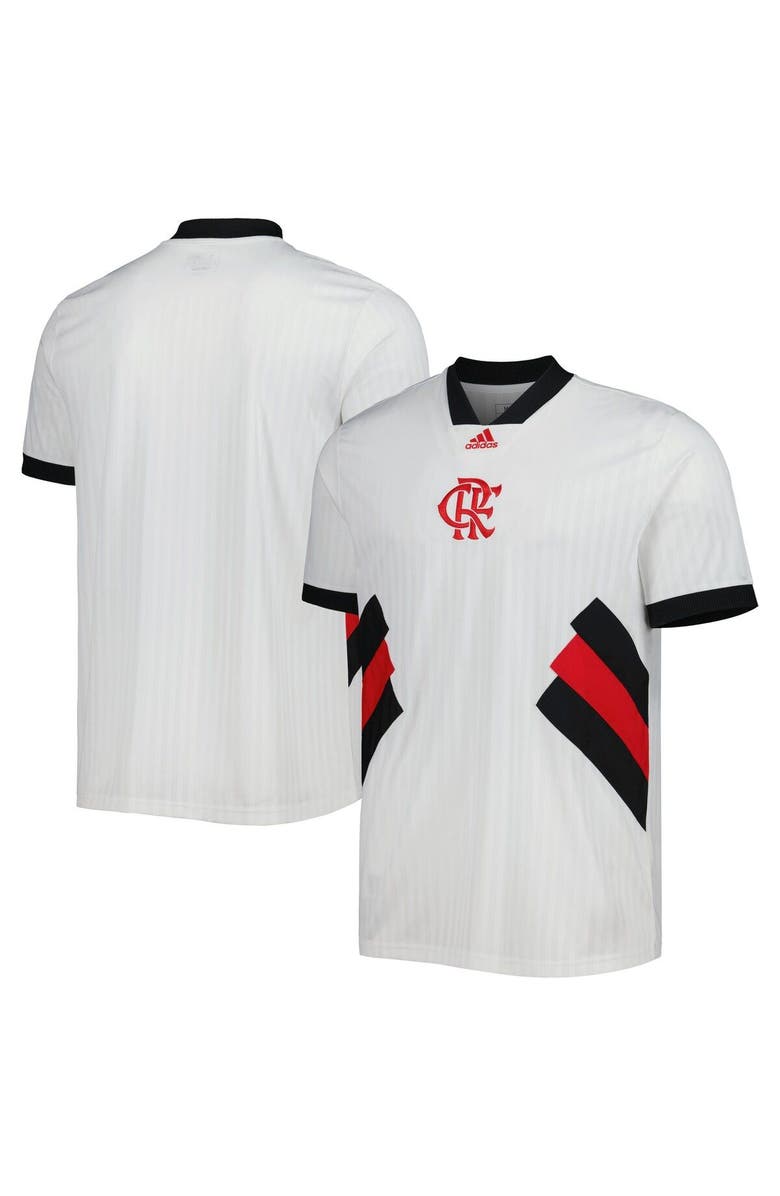 adidas Men's adidas White CR Flamengo Football Icon Jersey, Main, color, 