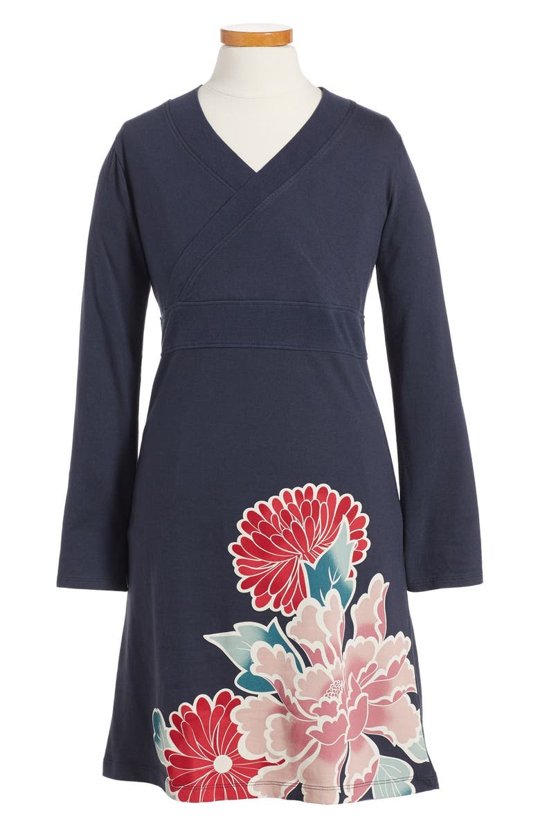 Tea Collection Nori Wrap Neck Dress, Main, color, 