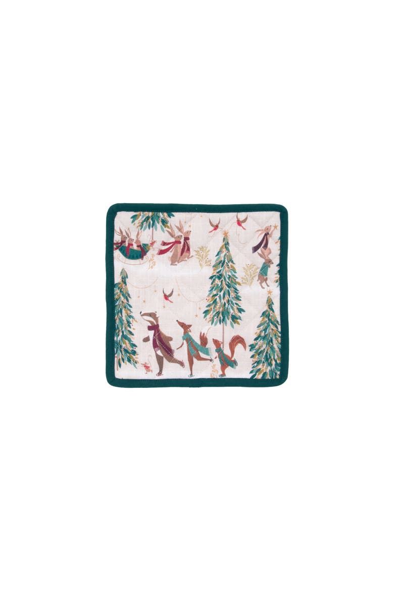 Woodland Tales Oven Mitt & Pot Holder Set of 2, Alternate, color, Beige