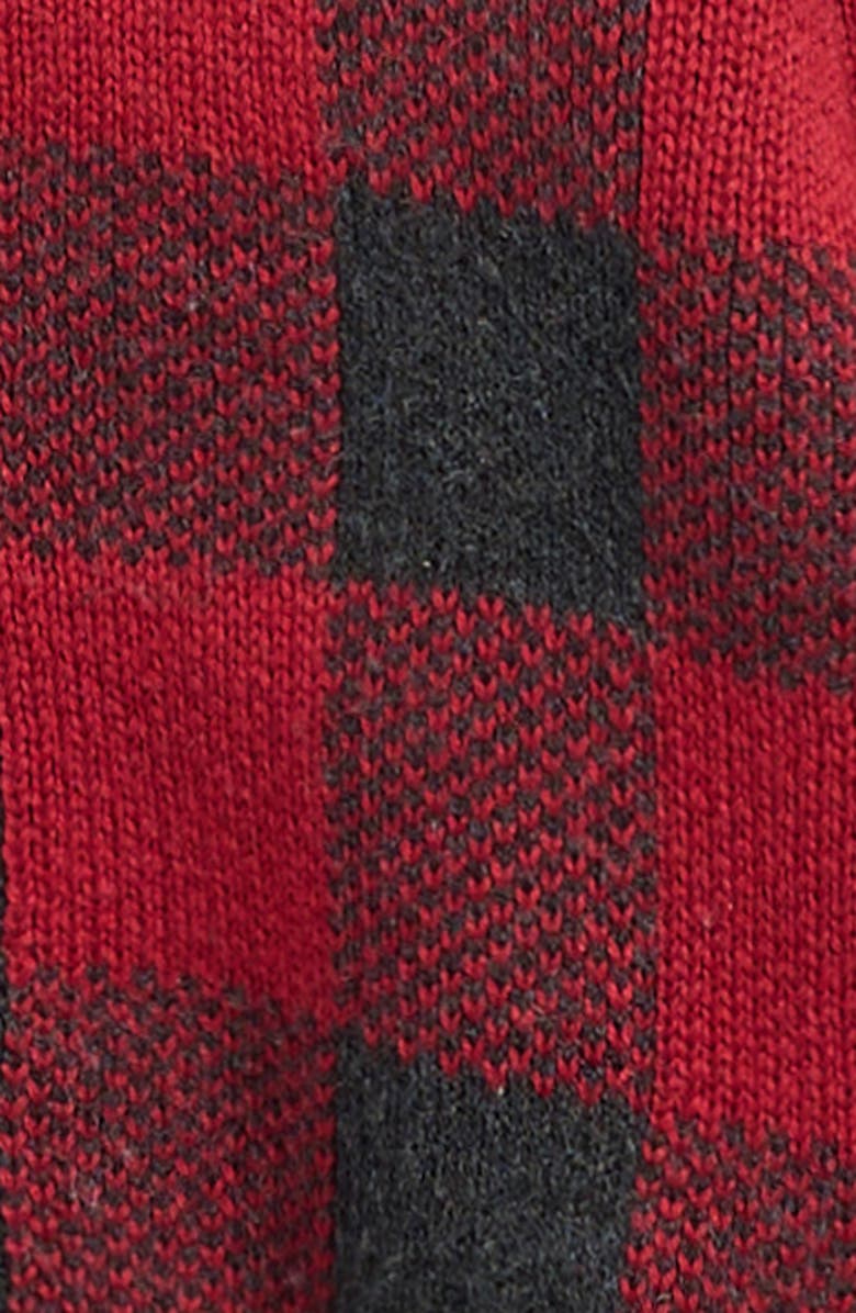 Splendid Grandpa Cardigan & Joggers Set, Alternate, color, Red Buffalo Checkered