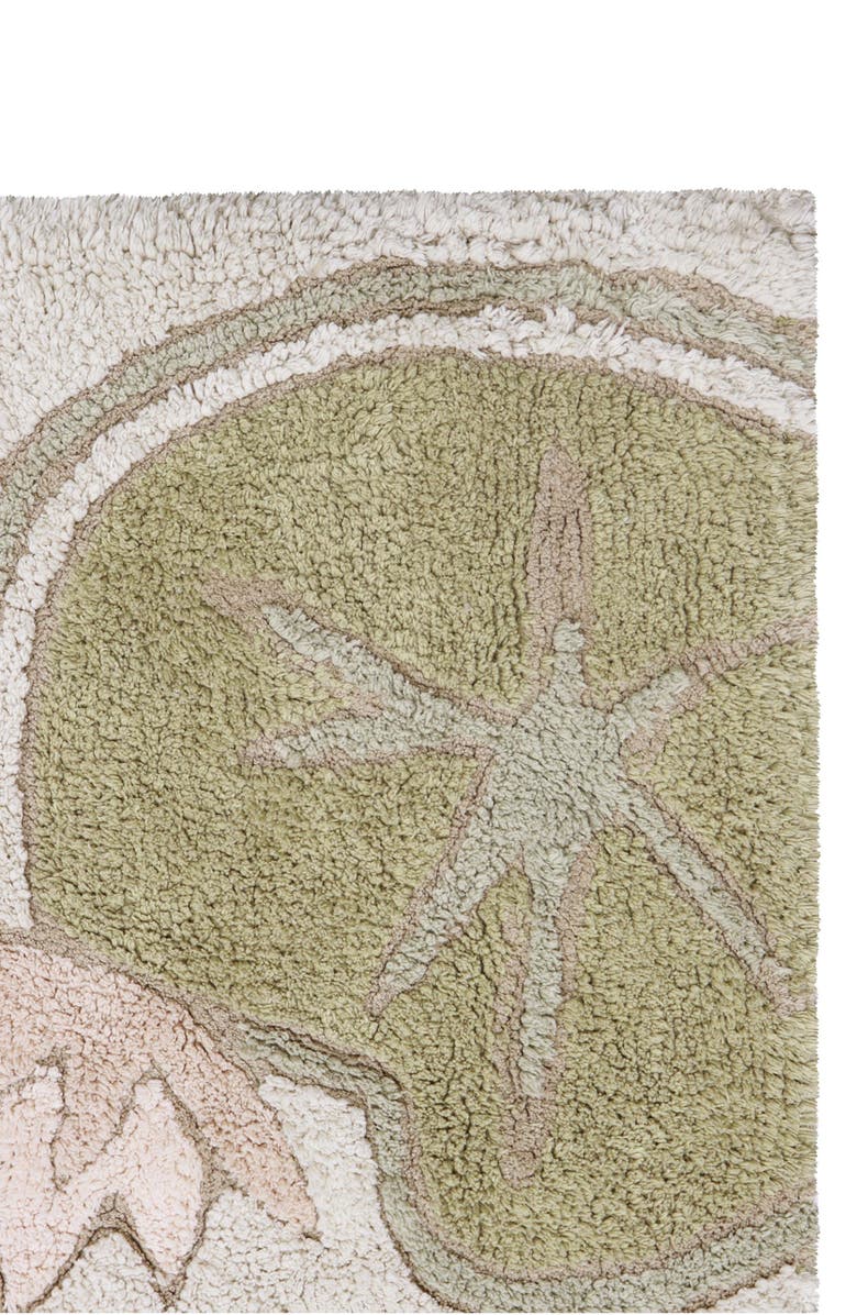 Lorena Canals Kids' Washable Play Rug & Plush Frog, Alternate, color, Botanic