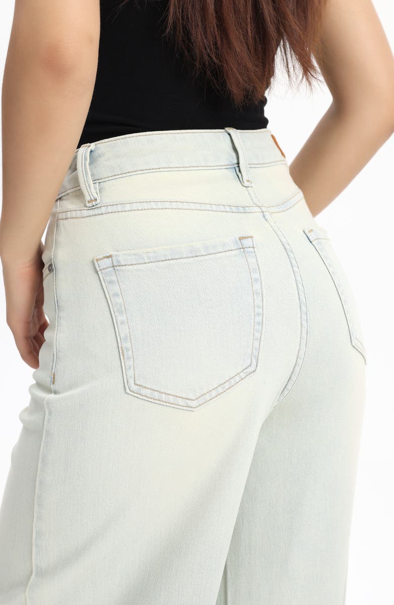 Bayeas Side Slit Wide Leg Jeans, Alternate, color, Light Blue