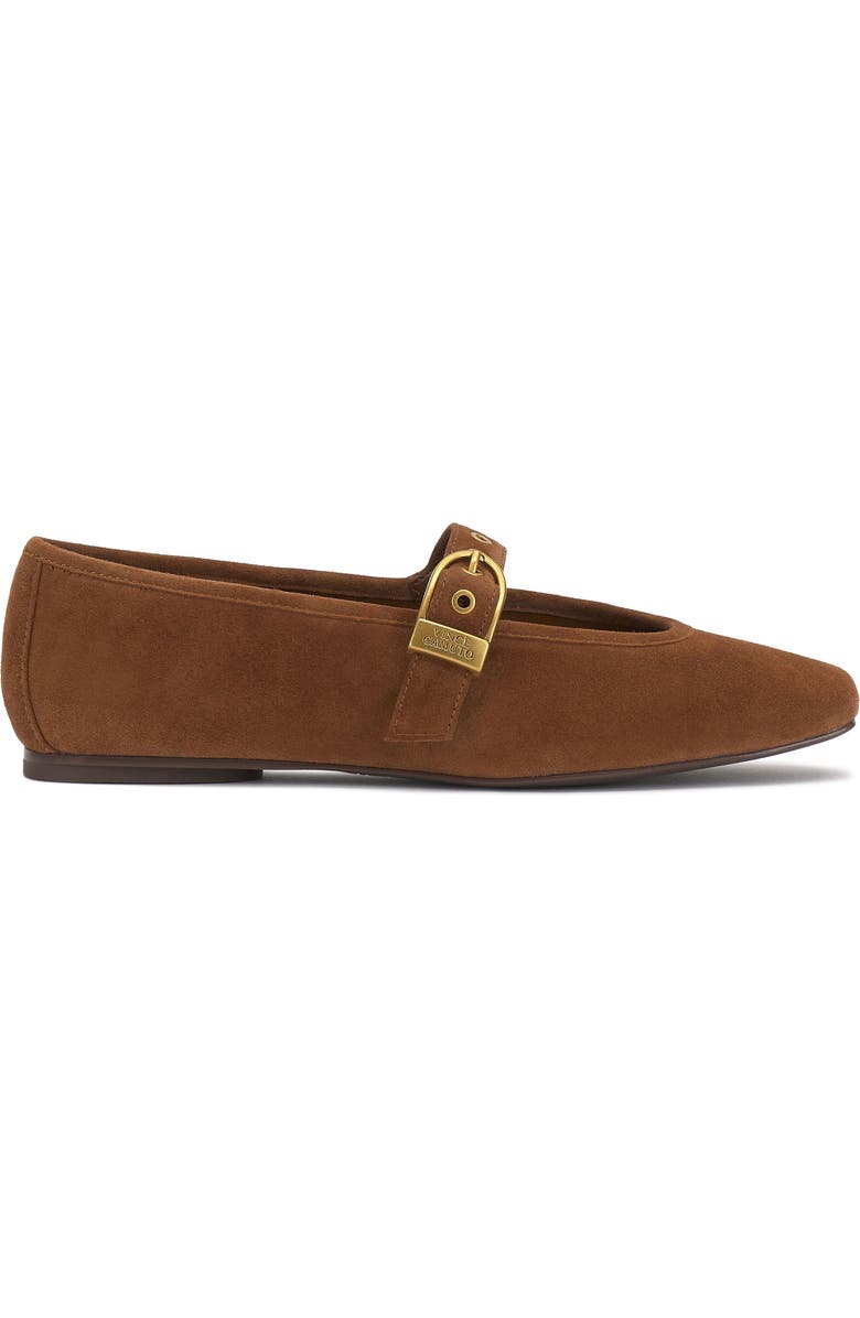 Vince Camuto Vinica Square Toe Mary Jane Flat, Alternate, color, Burnt Sugar