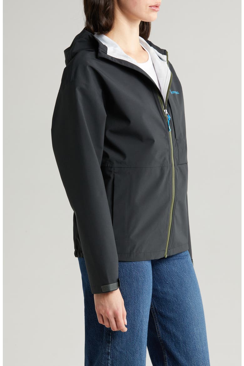 Cielo Water Repellent Hooded Rain Jacket, Alternate, color, COTOPAXI BLACK