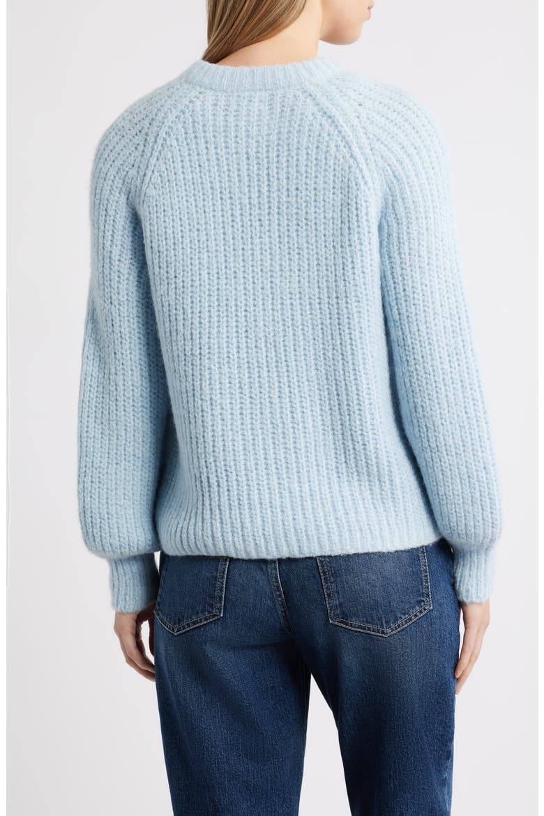 Metallic Shaker Stitch Cardigan, Alternate, color, BLUE SKYWAY