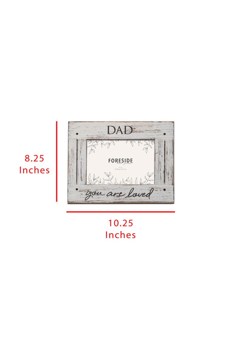 You Are Loved 5x7 Distressed Wood Picture Frame, Alternate, color, White