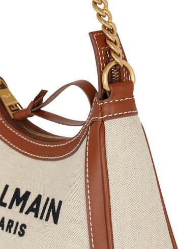 ショルダーバッグ・ポシェット BALMAIN B-ARMY CANVAS SHOULDER BAG B Army Shoulder Bag in Canvas and Leather | Neiman Marcus
