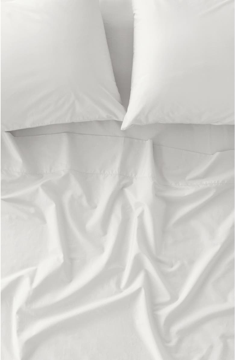 Pact Organic Cotton Organic Cool-Air Percale Fitted Sheet, Alternate, color, White