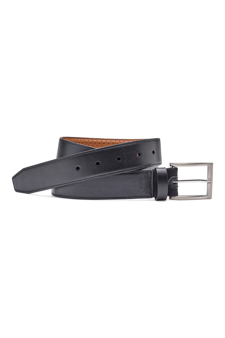 XC4® Leather Belt, Alternate, color, BLACK