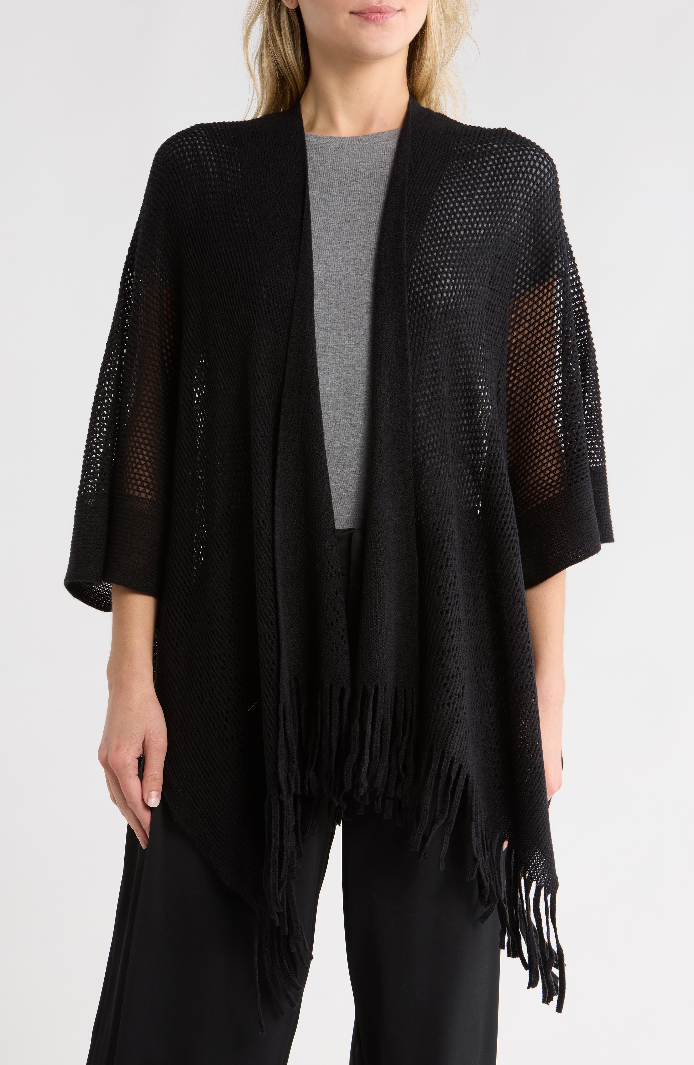 Nine West Raschel Knit Ruana