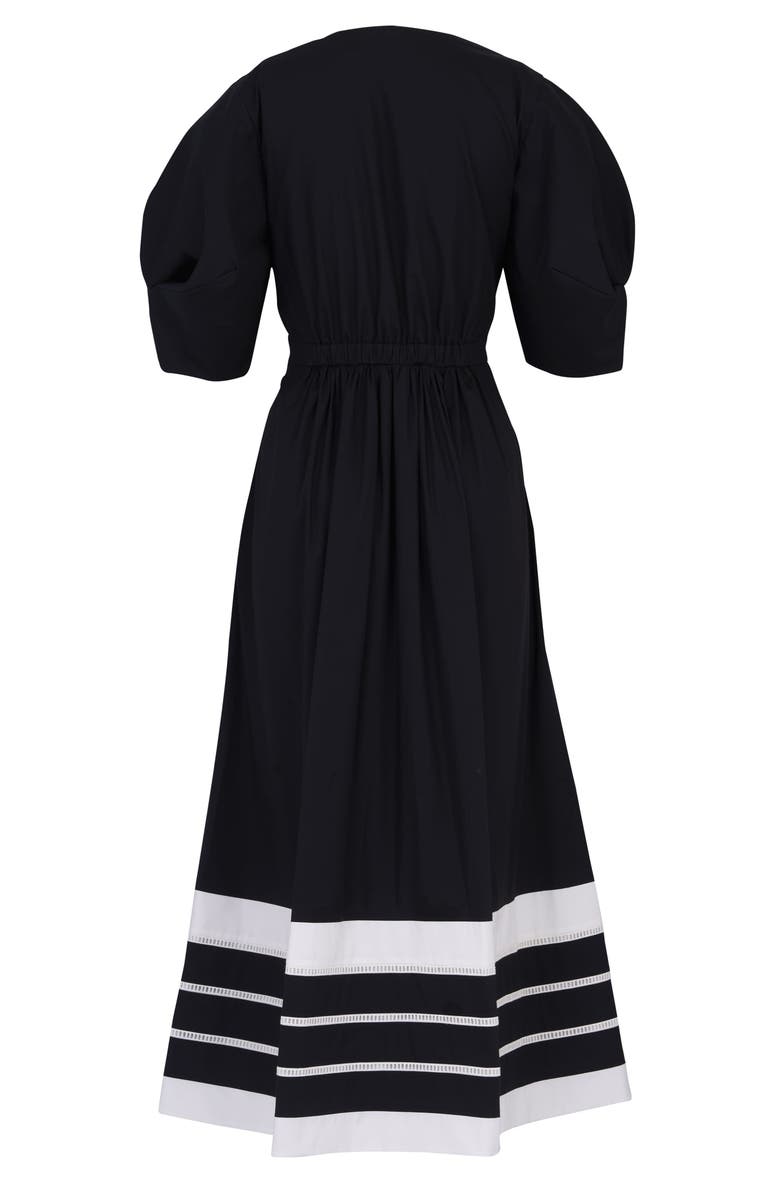 De Loreta Miel Deep V-Neck Cotton Midi Dress, Alternate, color,