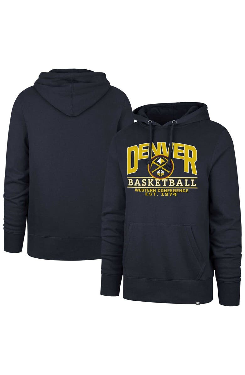 '47 Unisex '47  Navy Denver Nuggets Good Call Headline Pullover Hoodie, Alternate, color, Navy