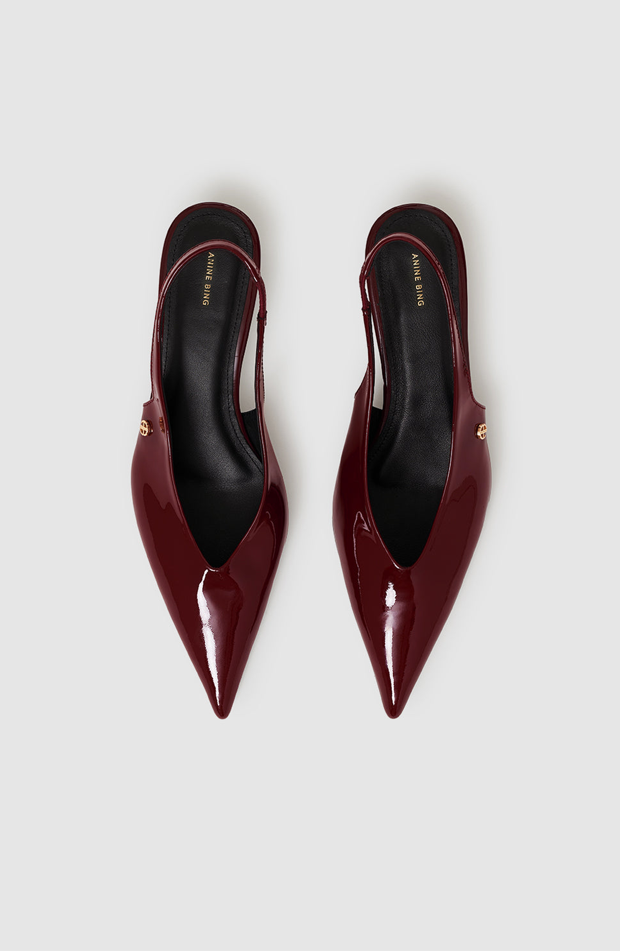 ANINE BING Hilda Slingback Pumps, Alternate, color, Burgundy