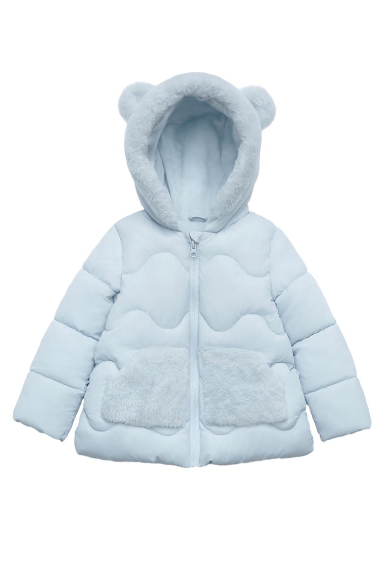 Soft Fleece Lined Puffer Jacket, Main, color, Arctic blue