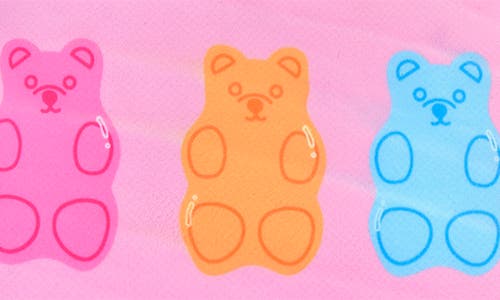 Iscream Kids' Jelly Bears Oval Cosmetic Bag In Pink