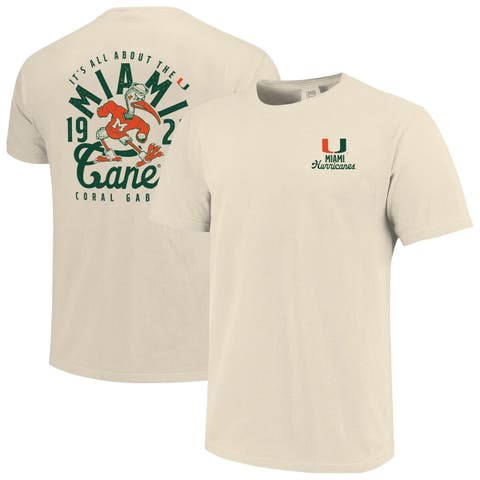 Men's Cream Miami Hurricanes Comfort Colors Mascot Overlay T-Shirt