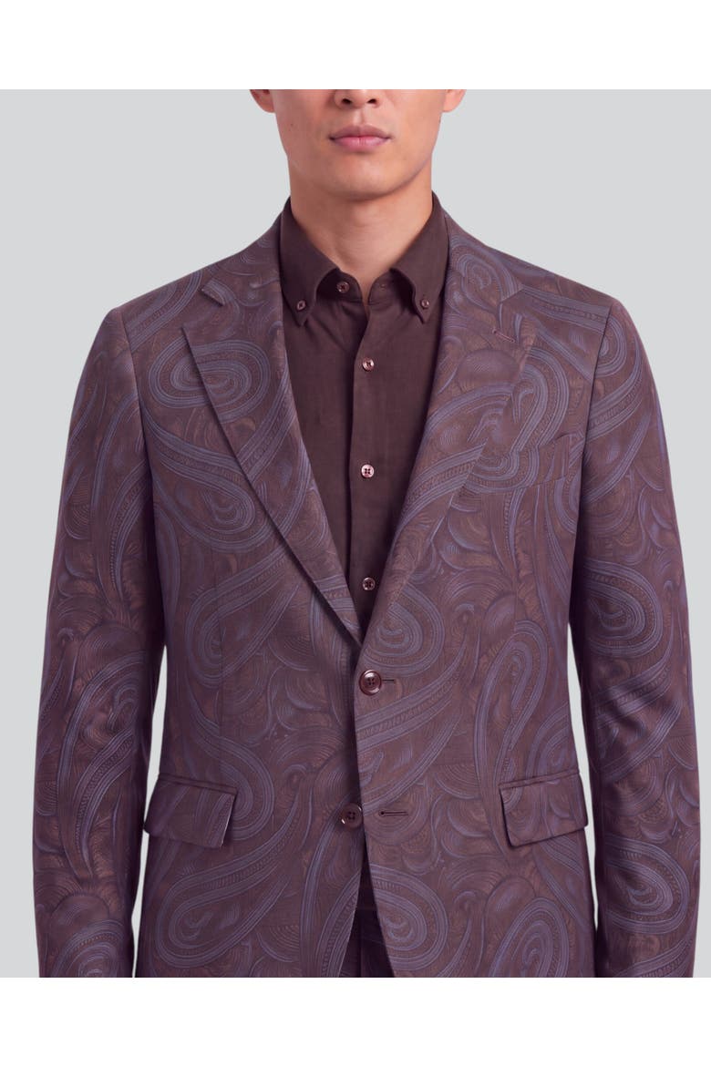 Stretch Tailored Blazer, Alternate, color, Paisley Badalona Brownie