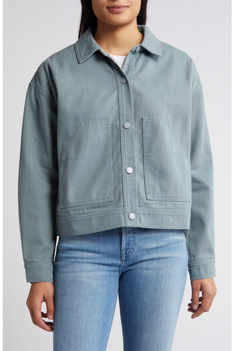 Cotton Twill Utility Jacket, Alternate, color, DUSTY SLATE