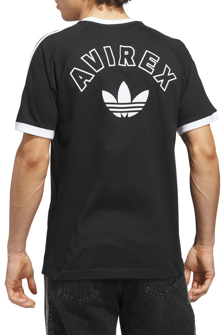 Avirex Ringer Tee, Alternate, color, BLACK