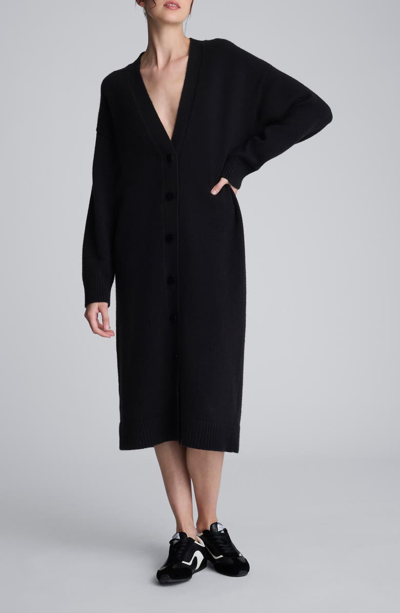 Kenneth Cole Ultralong Cardigan, Main, color, Black