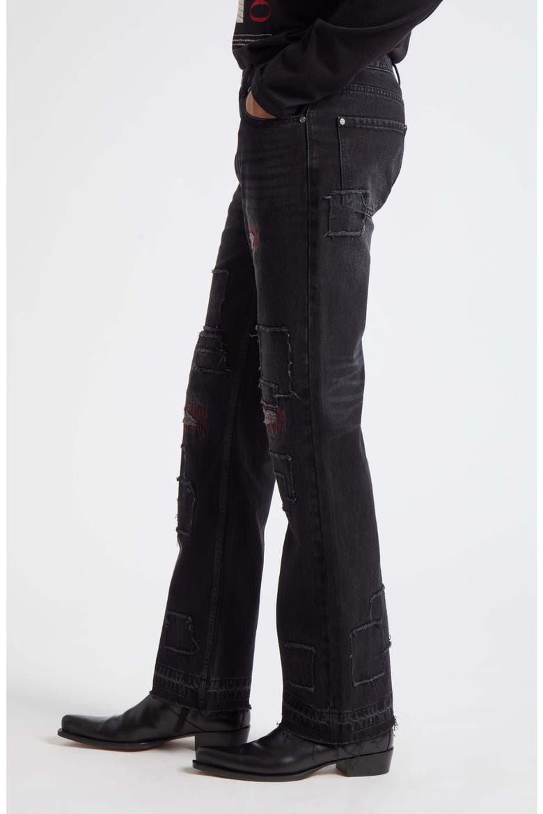 Texoma Patchwork Jeans, Alternate, color, WASHED BLACK