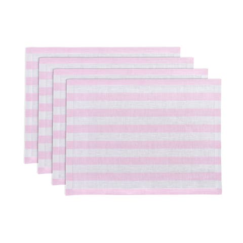 Linen Placemats - Sorrento Stripe, 14" x 19"