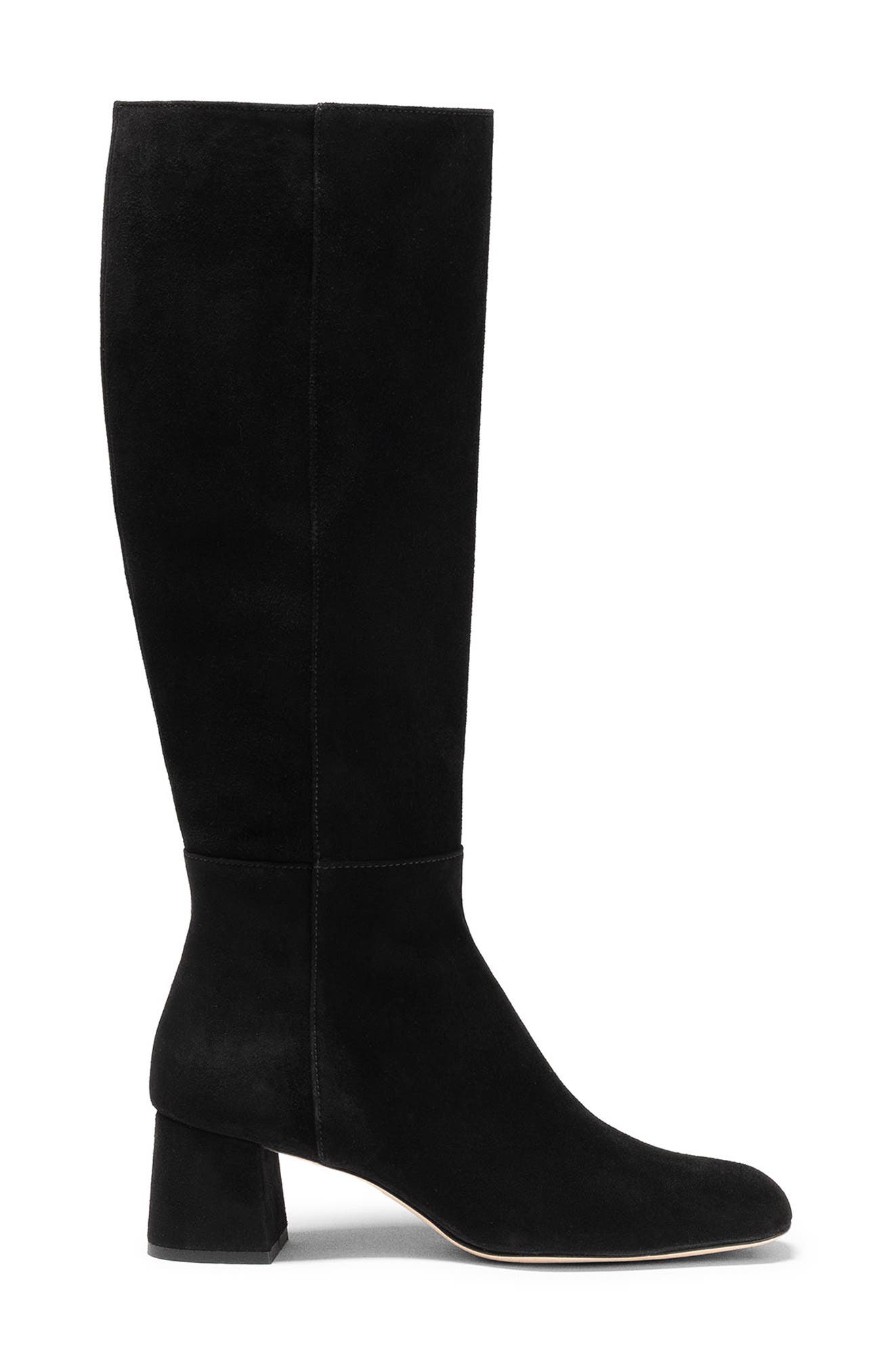 Magnanni Elayne Knee High Rider Boot, Alternate, color, Black Suede