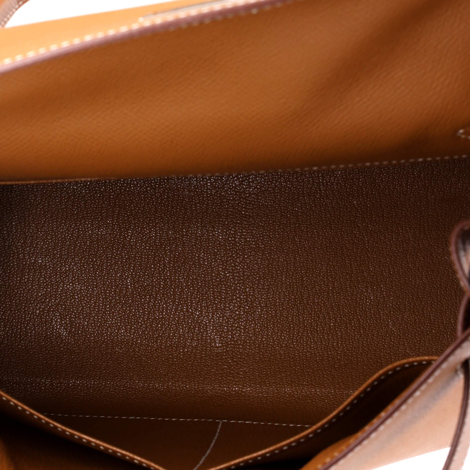 Kelly Handbag Brown Epsom with Palladium Hardware 28, Alternate, color, Metallic Gold