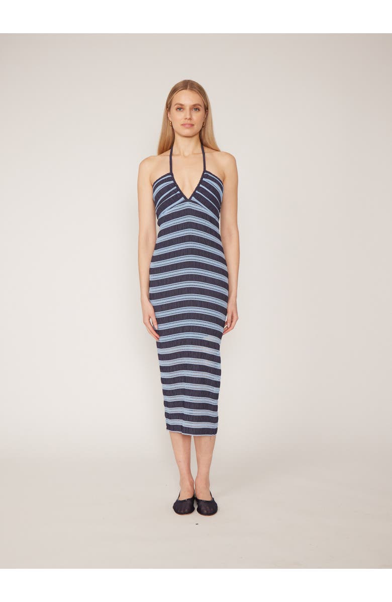 Gilner Farrar Delora Dress, Alternate, color, Blue Knit Lace