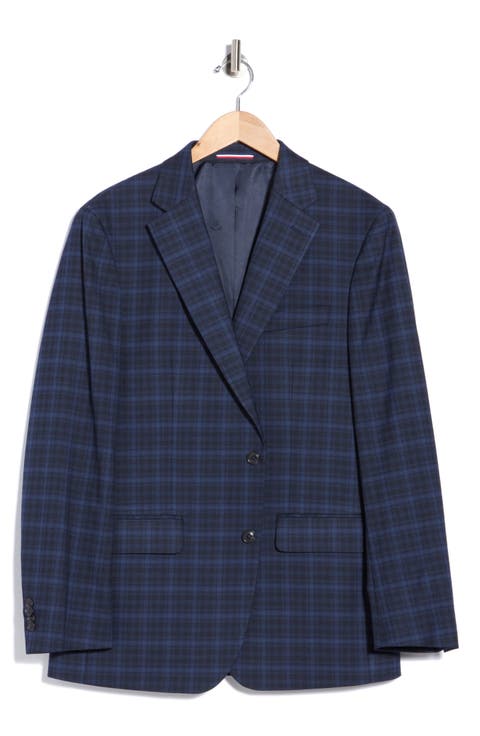 Plaid Two Button Notch Lapel Sport Coat