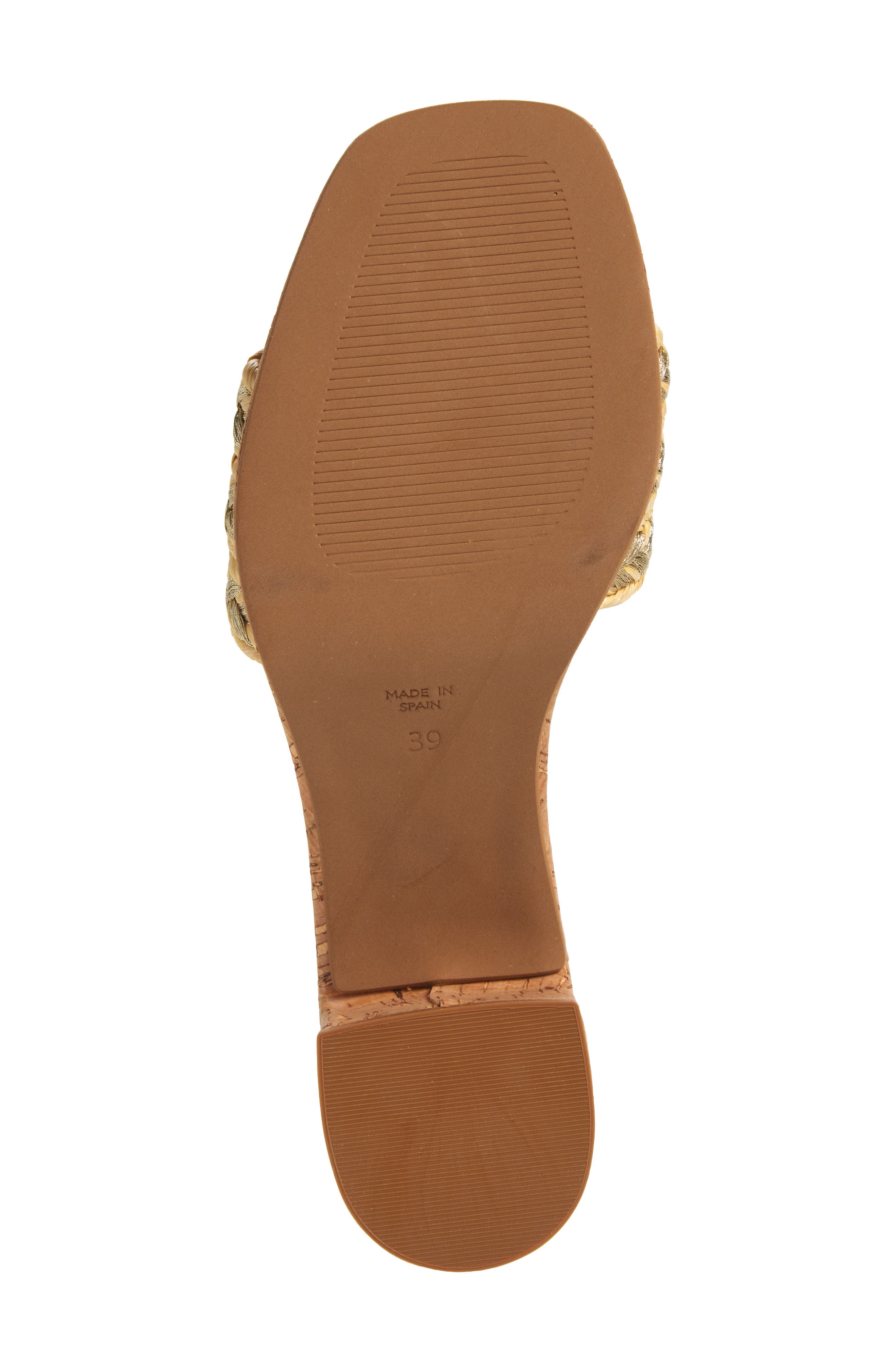 André Assous Cypress Raffia Platform Slide Sandal, Alternate, color, 