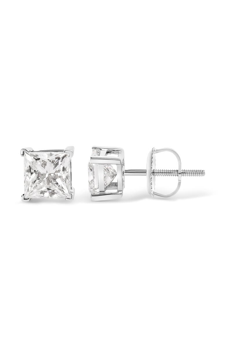 Haus of Brilliance 14K White Gold 1 1/2 Cttw Diamond Solitaire Stud Earrings, Alternate, color, White