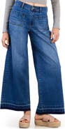 HINT OF BLU Lucy Patch Pocket Wide Leg Jeans