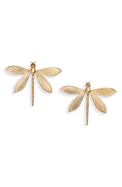 Botanical Dragonfly Stud Earrings
