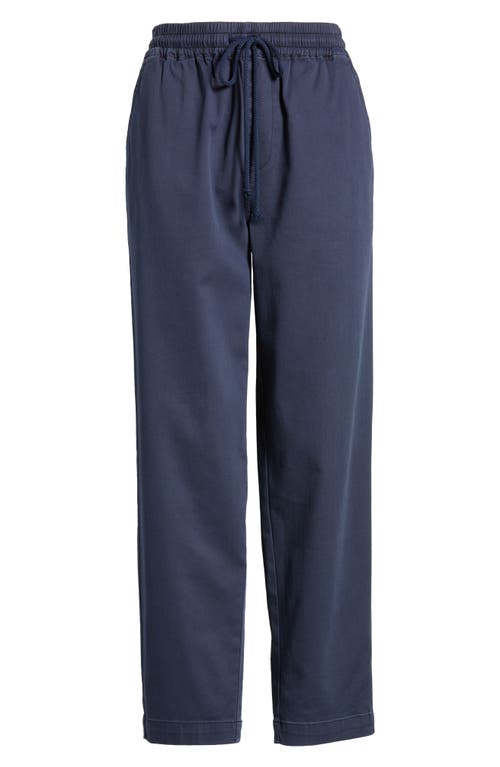 Faherty Essential Organic Cotton Blend Drawstring Pants In Navy