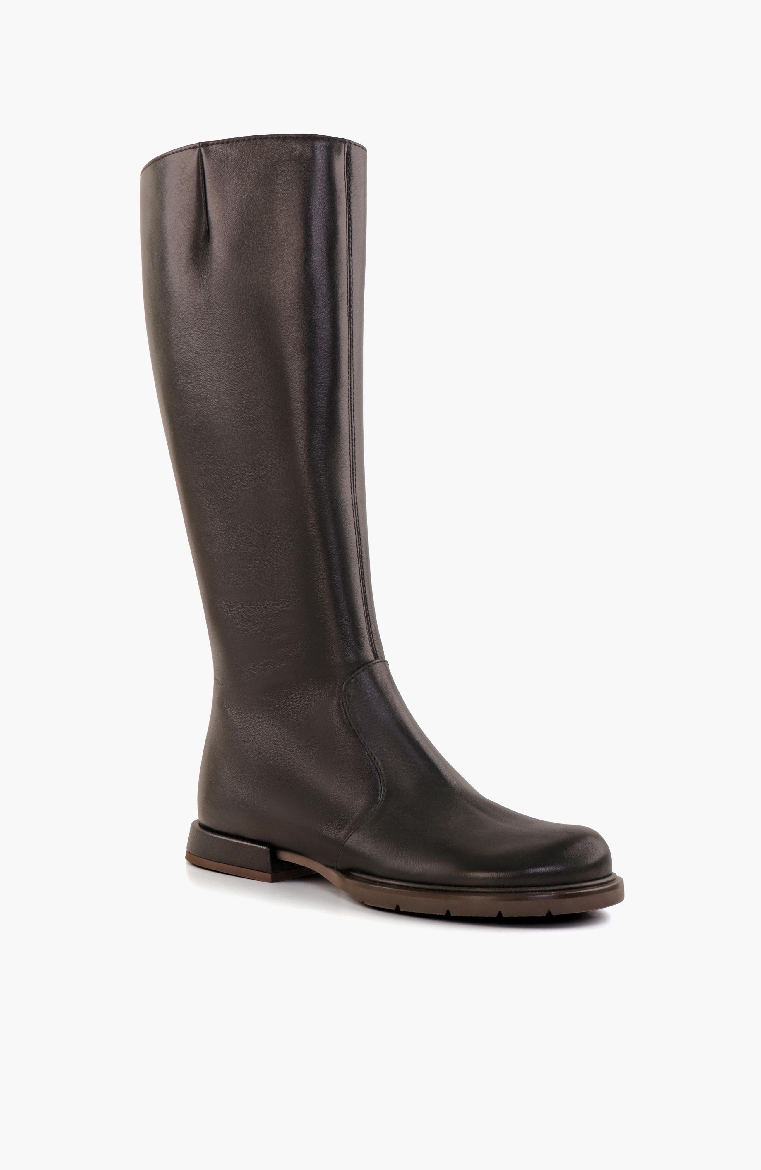 JANAI Soft leather knee-high boots, Alternate, color, Black