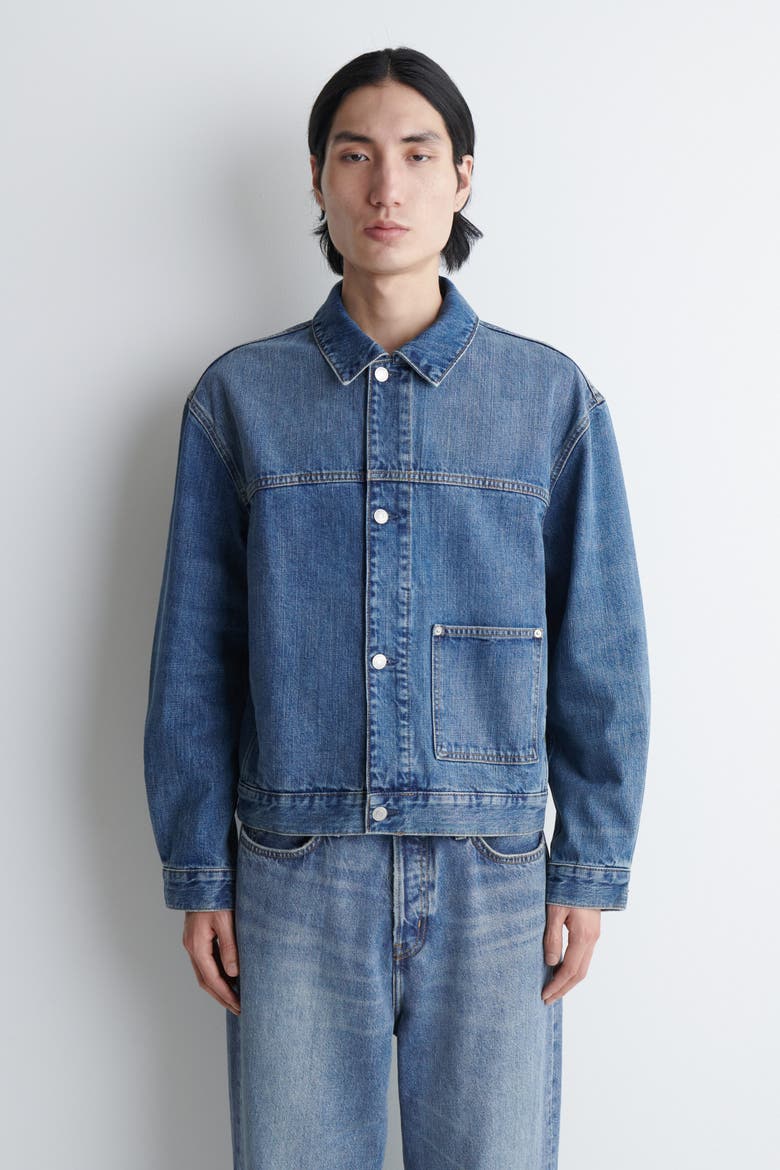 Denim Shirt Jacket, Alternate, color, BLUE