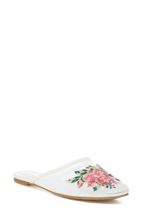 Shara Embroidered Mesh Mule (Women)