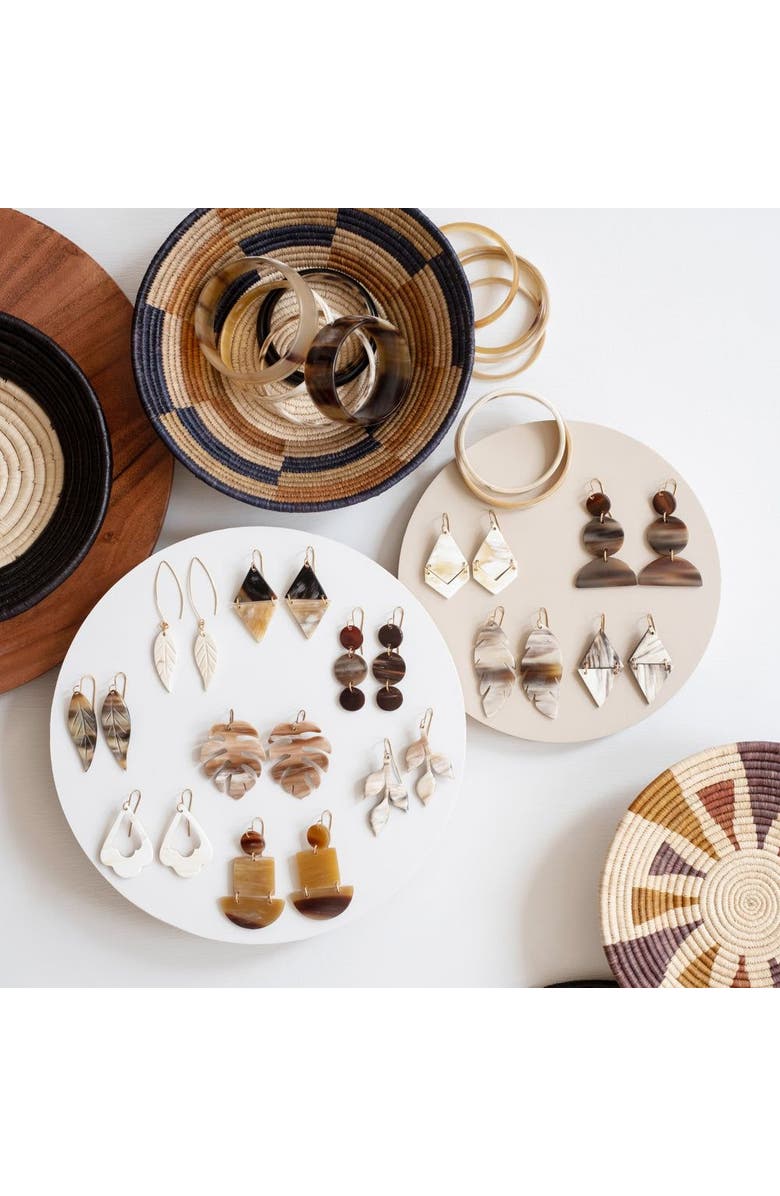 Maadili Collective Triple Circle Earrings, Alternate, color, Black