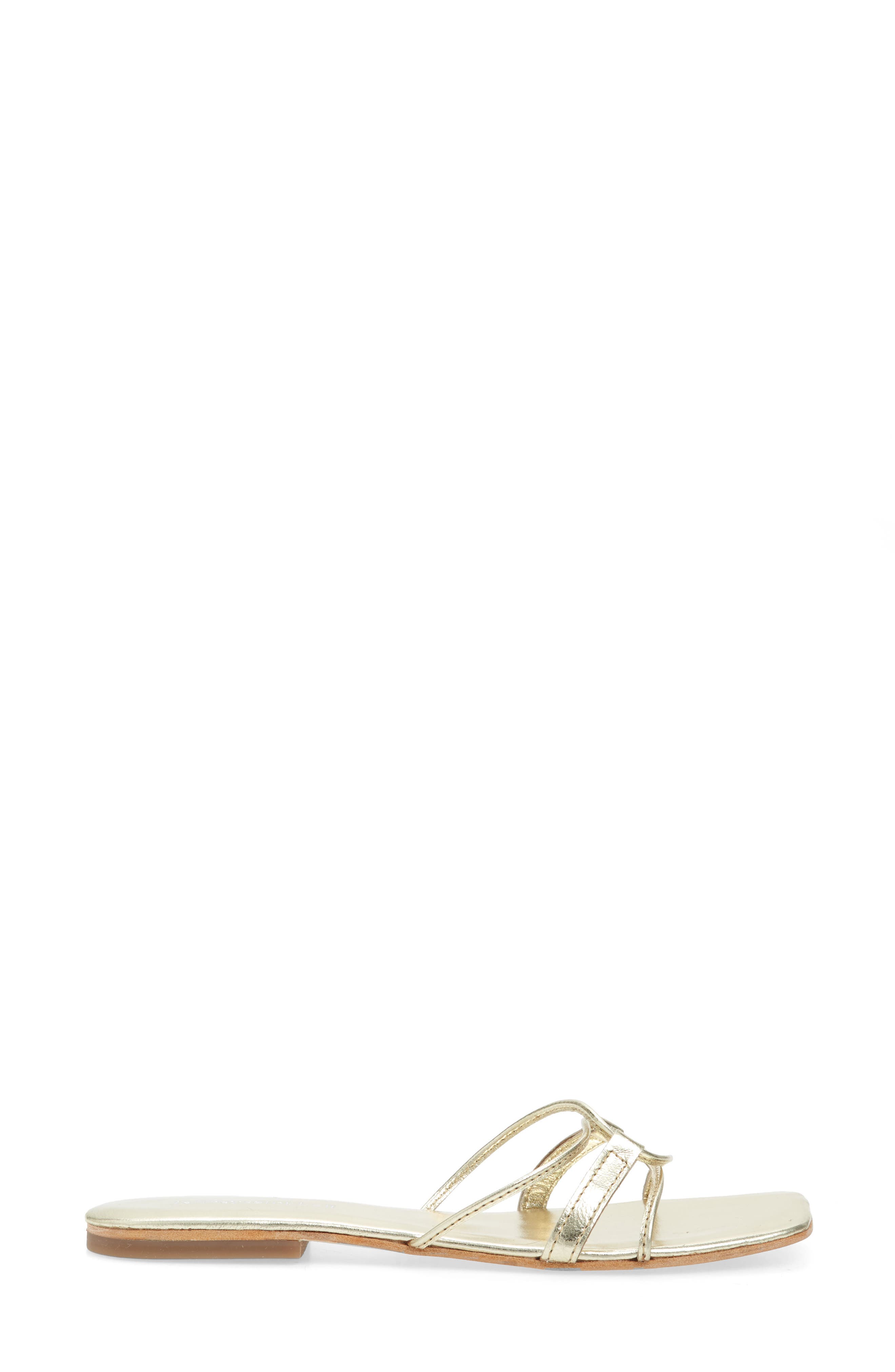 Addison Square Toe Slide Sandal, Alternate, color, GOLD
