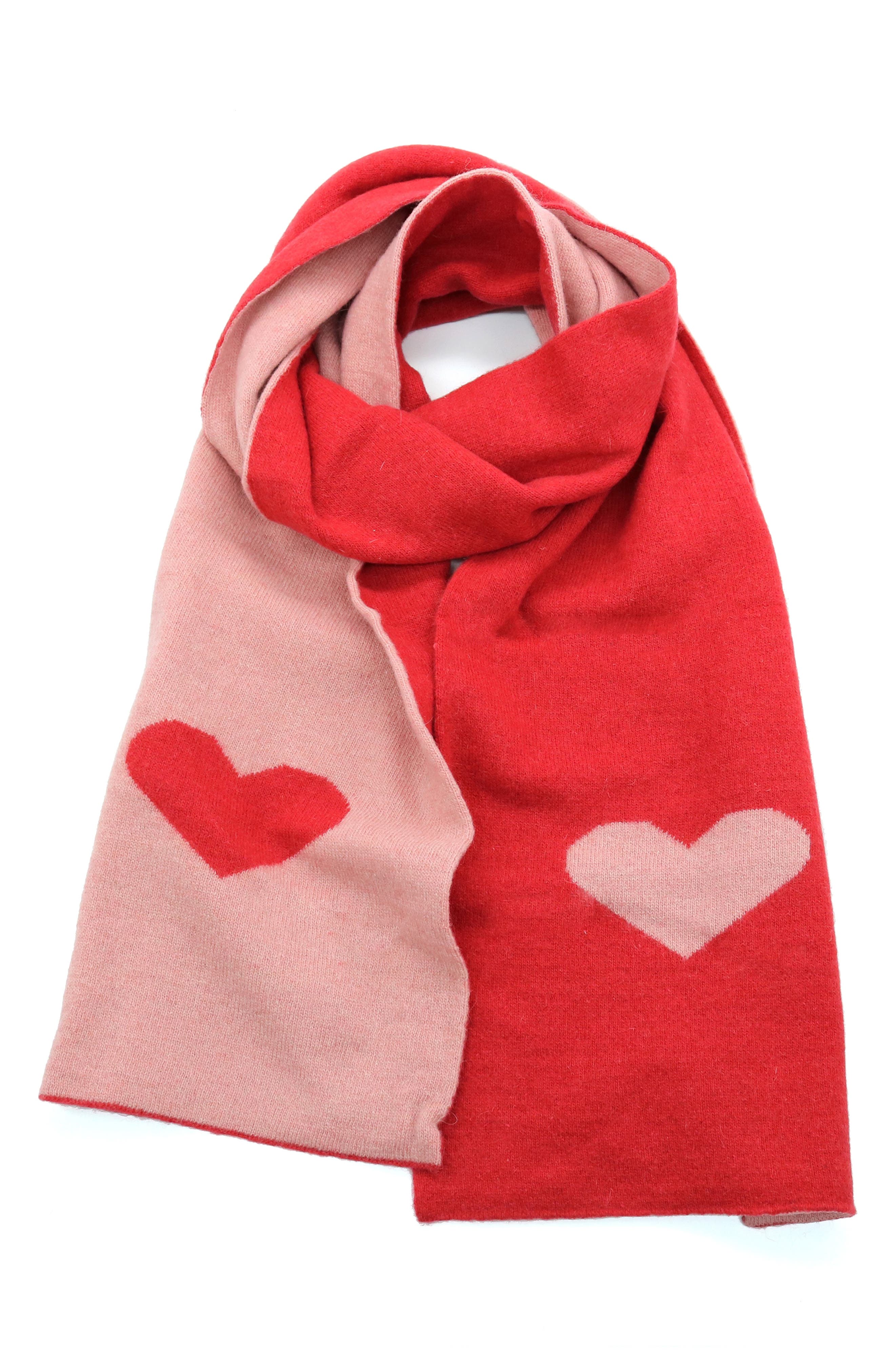 Lambswool Blend Heart Scarf