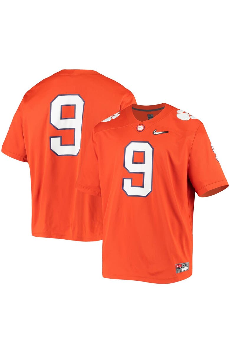 Nike Men's Nike #9 Orange Clemson Tigers Game Jersey, Main, color,